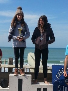 Inés Auger et Jade Claret du Lacanau Surf Club 